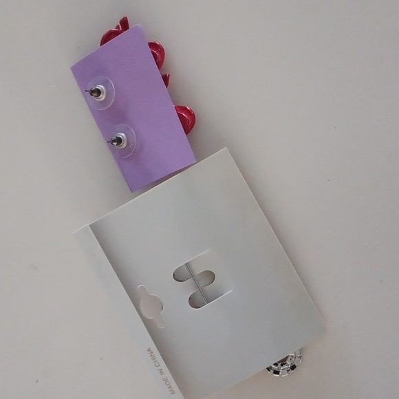 Red Hat Society Brooch Pin and Earring Set - New - Picture 7 of 7